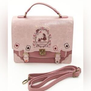 Disney NEW Alice in Wonderland vegan leather messenger/convertible/backpack bag
